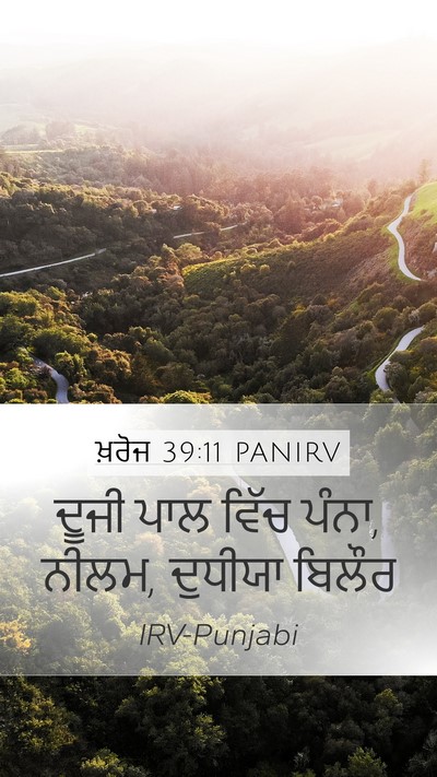 ਖ਼ਰੋਜ 39:11 PANIRV Bible Verse Image