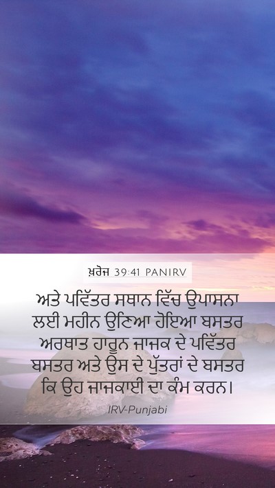 ਖ਼ਰੋਜ 39:41 PANIRV Bible Verse Image