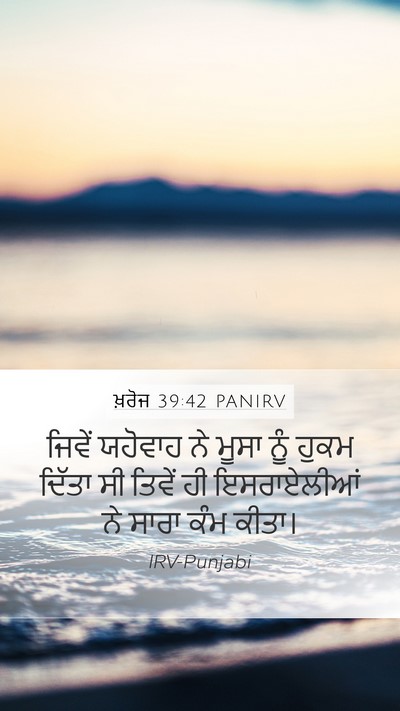 ਖ਼ਰੋਜ 39:42 PANIRV Bible Verse Image