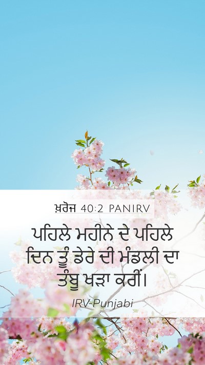 ਖ਼ਰੋਜ 40:2 PANIRV Bible Verse Image