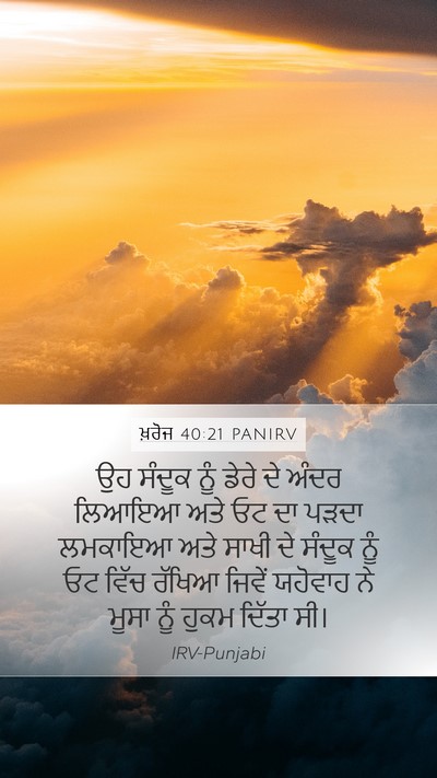 ਖ਼ਰੋਜ 40:21 PANIRV Bible Verse Image