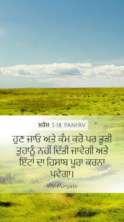 ਖ਼ਰੋਜ 5:18 PANIRV Bible Verse Image