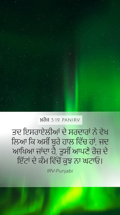 ਖ਼ਰੋਜ 5:19 PANIRV Bible Verse Image