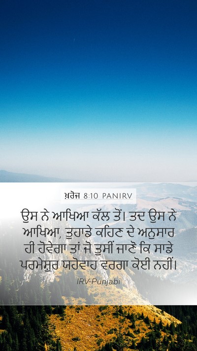 ਖ਼ਰੋਜ 8:10 PANIRV Bible Verse Image