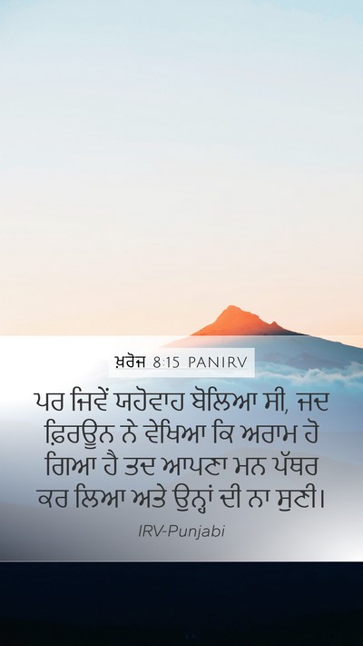 ਖ਼ਰੋਜ 8:15 PANIRV Bible Verse Image
