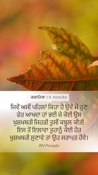 ਗਲਾਤਿਯਾ 1:9 PANIRV Mobile Phone Wallpaper - ਜਿਵੇਂ ਅਸੀਂ ਪਹਿਲਾਂ - Mobile Bible Verse Wallpaper
