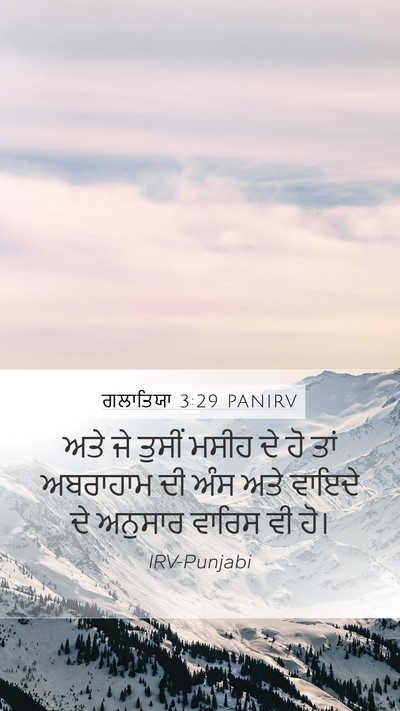 ਗਲਾਤਿਯਾ 3:29 PANIRV Bible Verse Image
