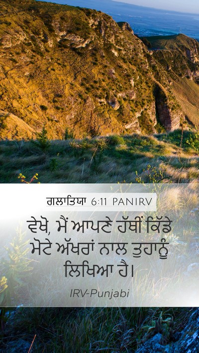 ਗਲਾਤਿਯਾ 6:11 PANIRV Bible Verse Image