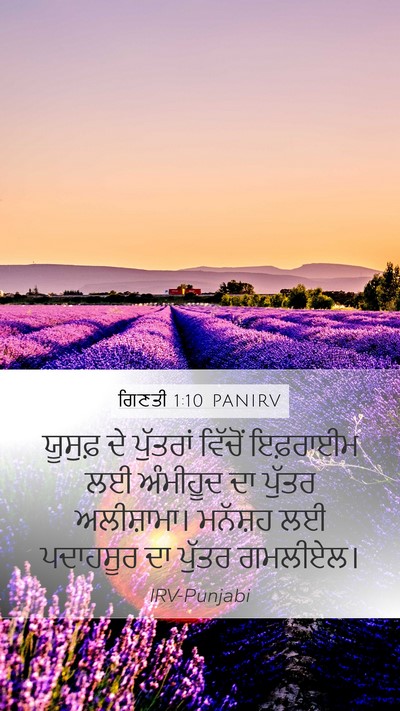 ਗਿਣਤੀ 1:10 PANIRV Mobile Phone Wallpaper - ਯੂਸੁਫ਼ ਦੇ ਪੁੱਤਰਾਂ - Mobile Bible Verse Wallpaper
