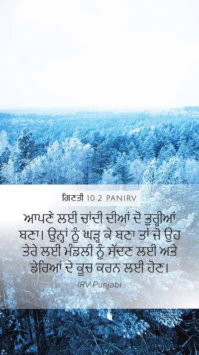 ਗਿਣਤੀ 10:2 PANIRV Mobile Phone Wallpaper - ਆਪਣੇ ਲਈ ਚਾਂਦੀ ਦੀਆਂ - Mobile Bible Verse Wallpaper