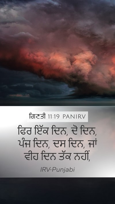 ਗਿਣਤੀ 11:19 PANIRV Mobile Phone Wallpaper - ਫਿਰ ਇੱਕ ਦਿਨ, ਦੋ ਦਿਨ, - Mobile Bible Verse Wallpaper