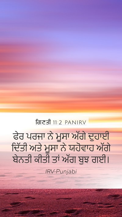 ਗਿਣਤੀ 11:2 PANIRV Mobile Phone Wallpaper - ਫੇਰ ਪਰਜਾ ਨੇ ਮੂਸਾ - Mobile Bible Verse Wallpaper