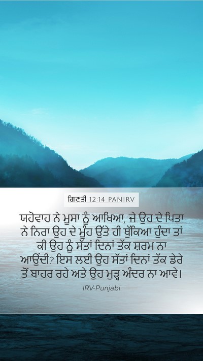 ਗਿਣਤੀ 12:14 PANIRV Bible Verse Image