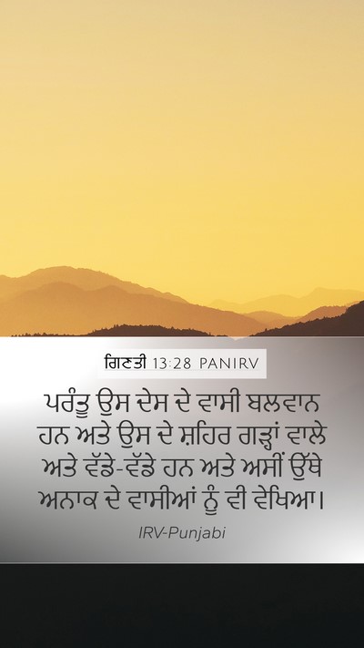 ਗਿਣਤੀ 13:28 PANIRV Bible Verse Image