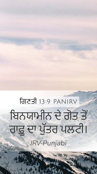 ਗਿਣਤੀ 13:9 PANIRV Mobile Phone Wallpaper - ਬਿਨਯਾਮੀਨ ਦੇ ਗੋਤ - Mobile Bible Verse Wallpaper