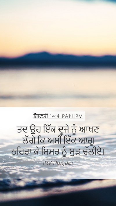 ਗਿਣਤੀ 14:4 PANIRV Mobile Phone Wallpaper - ਤਦ ਉਹ ਇੱਕ ਦੂਜੇ ਨੂੰ - Mobile Bible Verse Wallpaper