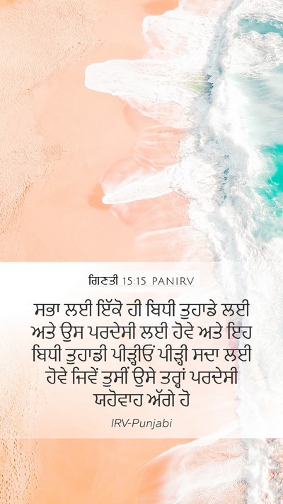 ਗਿਣਤੀ 15:15 PANIRV Bible Verse Image