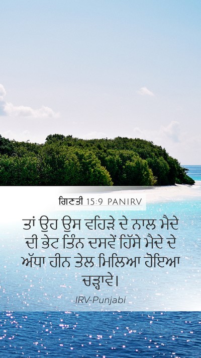ਗਿਣਤੀ 15:9 PANIRV Mobile Phone Wallpaper - ਤਾਂ ਉਹ ਉਸ ਵਹਿੜੇ ਦੇ - Mobile Bible Verse Wallpaper