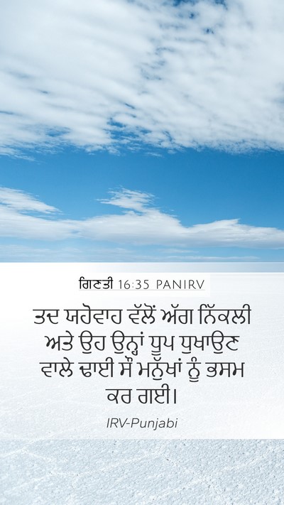 ਗਿਣਤੀ 16:35 PANIRV Bible Verse Image