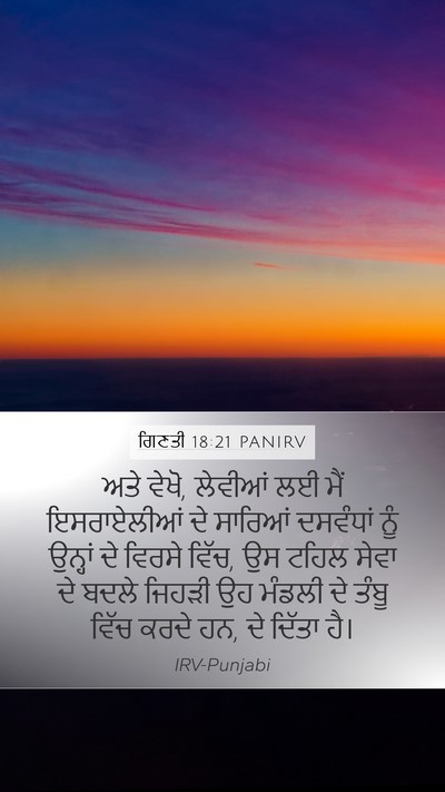 ਗਿਣਤੀ 18:21 PANIRV Bible Verse Image