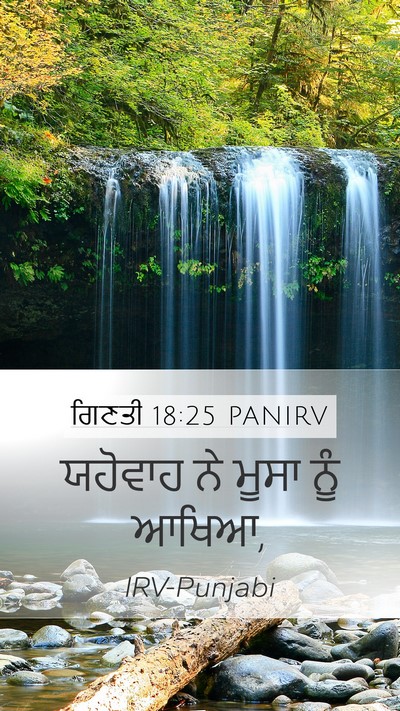 ਗਿਣਤੀ 18:25 PANIRV Mobile Phone Wallpaper - ਯਹੋਵਾਹ ਨੇ ਮੂਸਾ ਨੂੰ - Mobile Bible Verse Wallpaper