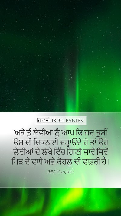 ਗਿਣਤੀ 18:30 PANIRV Bible Verse Image