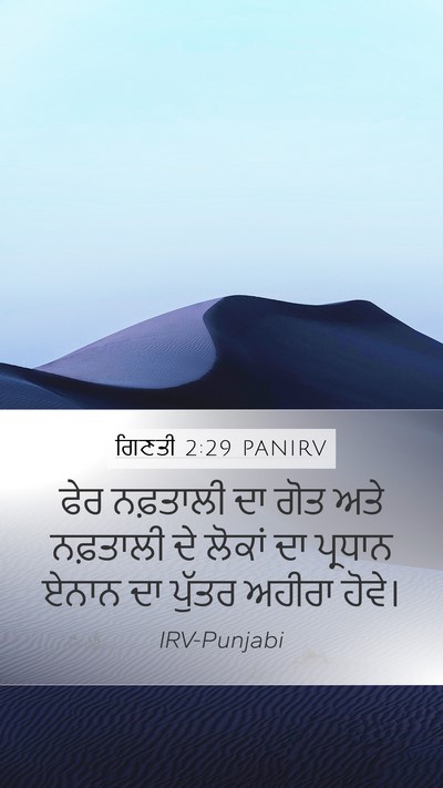ਗਿਣਤੀ 2:29 PANIRV Bible Verse Image