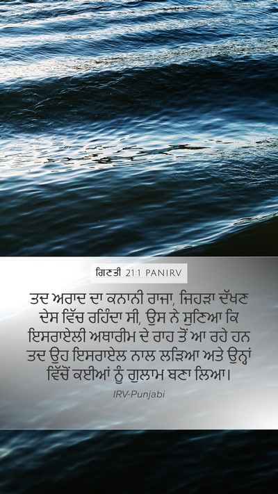 ਗਿਣਤੀ 21:1 PANIRV Mobile Phone Wallpaper - ਤਦ ਅਰਾਦ ਦਾ ਕਨਾਨੀ - Mobile Bible Verse Wallpaper