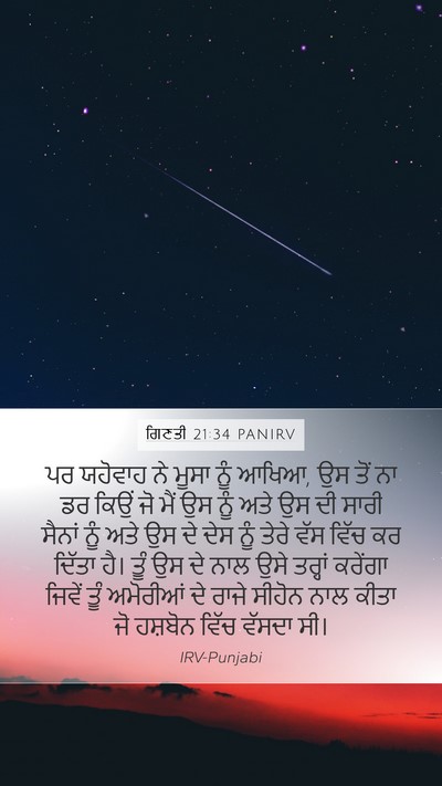 ਗਿਣਤੀ 21:34 PANIRV Mobile Phone Wallpaper - ਪਰ ਯਹੋਵਾਹ ਨੇ ਮੂਸਾ - Mobile Bible Verse Wallpaper