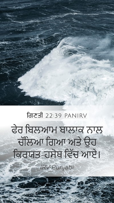 ਗਿਣਤੀ 22:39 PANIRV Mobile Phone Wallpaper - ਫੇਰ ਬਿਲਆਮ ਬਾਲਾਕ - Mobile Bible Verse Wallpaper
