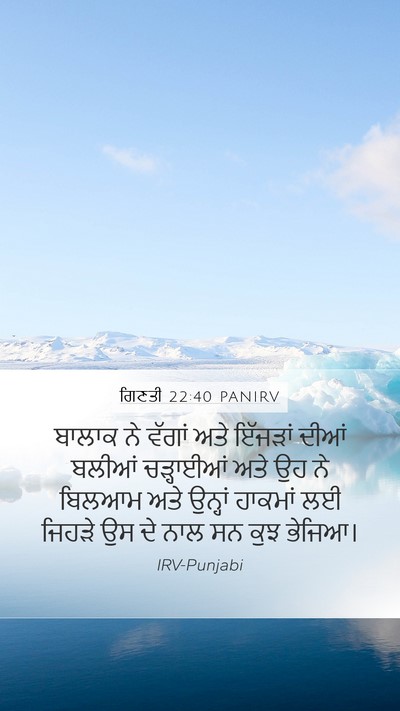 ਗਿਣਤੀ 22:40 PANIRV Mobile Phone Wallpaper - ਬਾਲਾਕ ਨੇ ਵੱਗਾਂ ਅਤੇ - Mobile Bible Verse Wallpaper