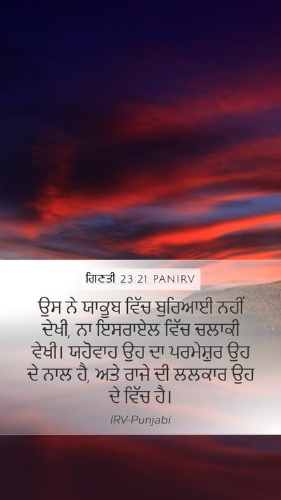 ਗਿਣਤੀ 23:21 PANIRV Mobile Phone Wallpaper - ਉਸ ਨੇ ਯਾਕੂਬ ਵਿੱਚ - Mobile Bible Verse Wallpaper