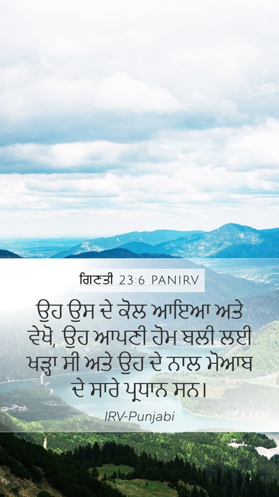 ਗਿਣਤੀ 23:6 PANIRV Mobile Phone Wallpaper - ਉਹ ਉਸ ਦੇ ਕੋਲ ਆਇਆ - Mobile Bible Verse Wallpaper