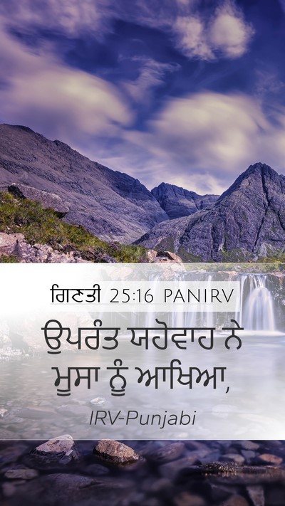ਗਿਣਤੀ 25:16 PANIRV Mobile Phone Wallpaper - ਉਪਰੰਤ ਯਹੋਵਾਹ ਨੇ - Mobile Bible Verse Wallpaper