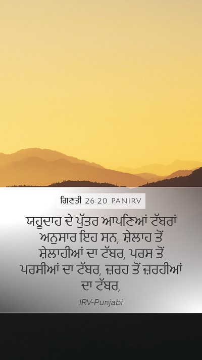 ਗਿਣਤੀ 26:20 PANIRV Bible Verse Image