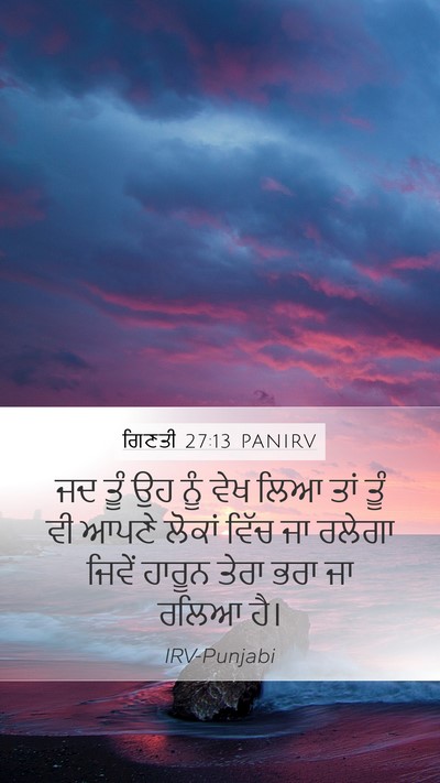ਗਿਣਤੀ 27:13 PANIRV Mobile Phone Wallpaper - ਜਦ ਤੂੰ ਉਹ ਨੂੰ ਵੇਖ - Mobile Bible Verse Wallpaper