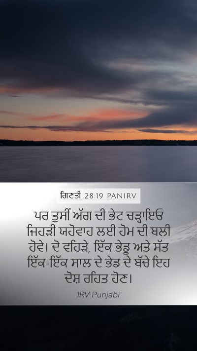 ਗਿਣਤੀ 28:19 PANIRV Bible Verse Image