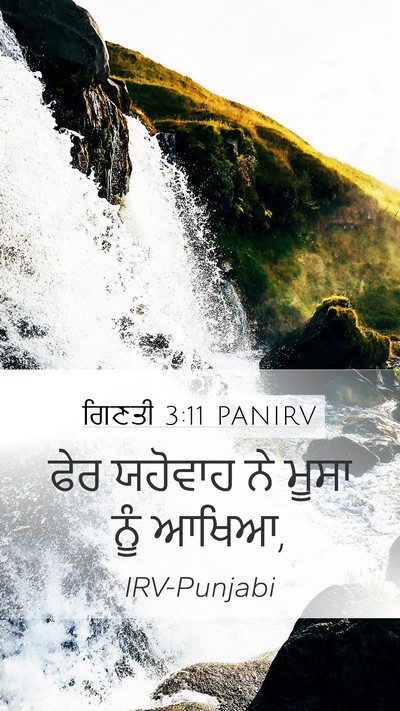 ਗਿਣਤੀ 3:11 PANIRV Mobile Phone Wallpaper - ਫੇਰ ਯਹੋਵਾਹ ਨੇ ਮੂਸਾ - Mobile Bible Verse Wallpaper