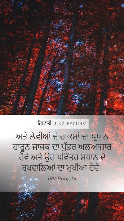 ਗਿਣਤੀ 3:32 PANIRV Bible Verse Image