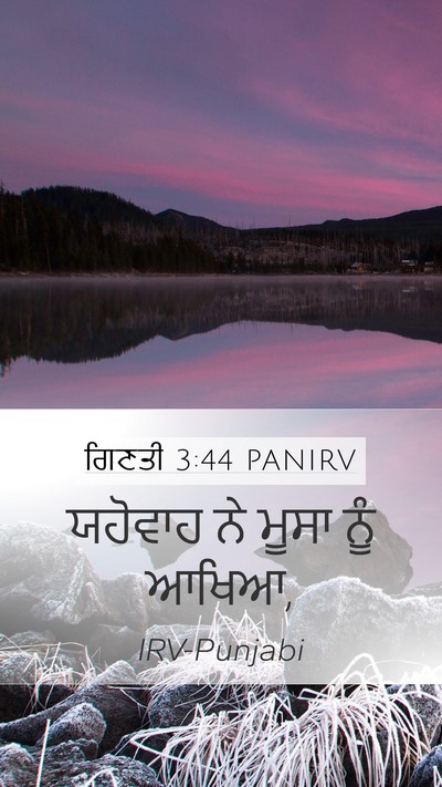ਗਿਣਤੀ 3:44 PANIRV Mobile Phone Wallpaper - ਯਹੋਵਾਹ ਨੇ ਮੂਸਾ ਨੂੰ - Mobile Bible Verse Wallpaper