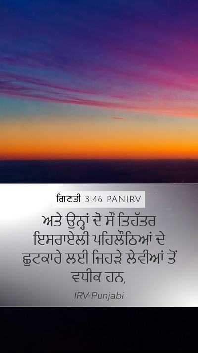 ਗਿਣਤੀ 3:46 PANIRV Bible Verse Image
