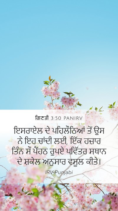 ਗਿਣਤੀ 3:50 PANIRV Bible Verse Image