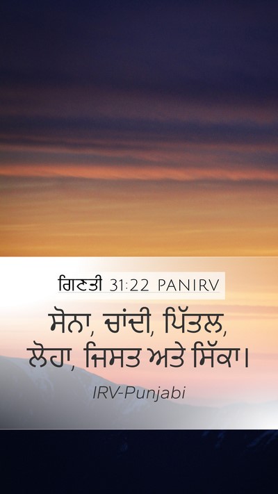 ਗਿਣਤੀ 31:22 PANIRV Bible Verse Image