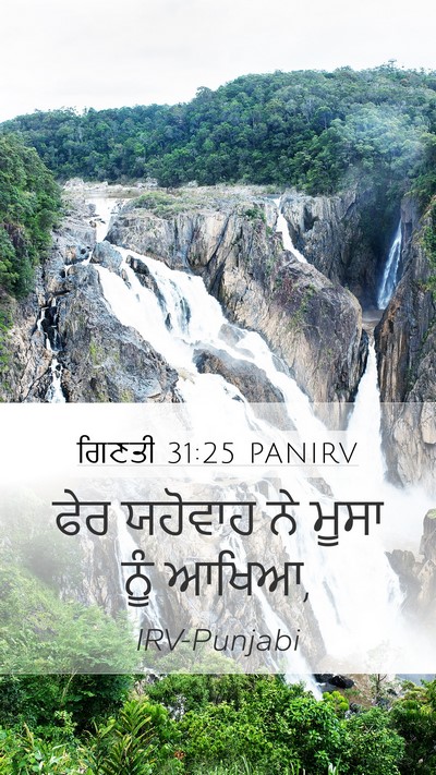 ਗਿਣਤੀ 31:25 PANIRV Mobile Phone Wallpaper - ਫੇਰ ਯਹੋਵਾਹ ਨੇ ਮੂਸਾ - Mobile Bible Verse Wallpaper