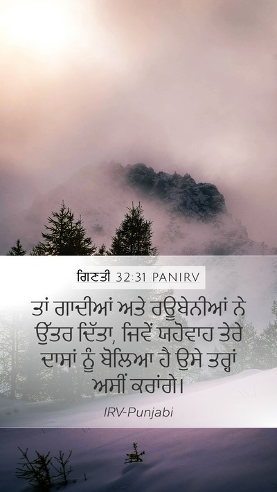 ਗਿਣਤੀ 32:31 PANIRV Mobile Phone Wallpaper - ਤਾਂ ਗਾਦੀਆਂ ਅਤੇ - Mobile Bible Verse Wallpaper