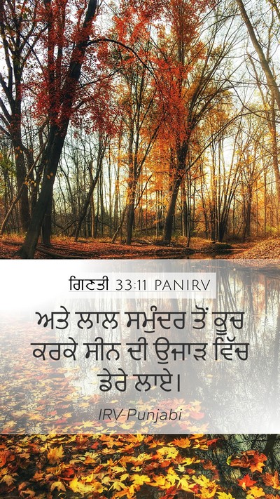 ਗਿਣਤੀ 33:11 PANIRV Mobile Phone Wallpaper - ਅਤੇ ਲਾਲ ਸਮੁੰਦਰ ਤੋਂ - Mobile Bible Verse Wallpaper