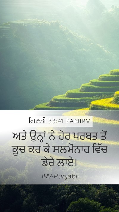 ਗਿਣਤੀ 33:41 PANIRV Mobile Phone Wallpaper - ਅਤੇ ਉਨ੍ਹਾਂ ਨੇ ਹੋਰ - Mobile Bible Verse Wallpaper