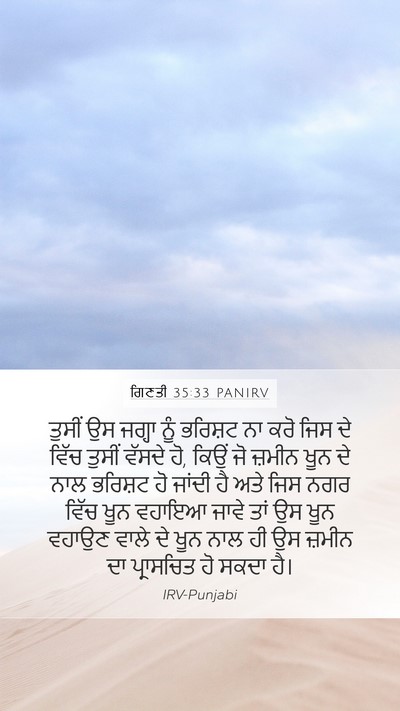 ਗਿਣਤੀ 35:33 PANIRV Bible Verse Image