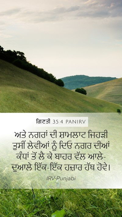 ਗਿਣਤੀ 35:4 PANIRV Mobile Phone Wallpaper - ਅਤੇ ਨਗਰਾਂ ਦੀ - Mobile Bible Verse Wallpaper