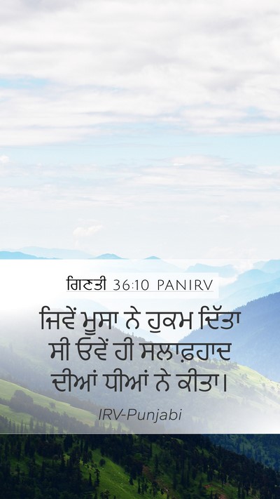 ਗਿਣਤੀ 36:10 PANIRV Bible Verse Image